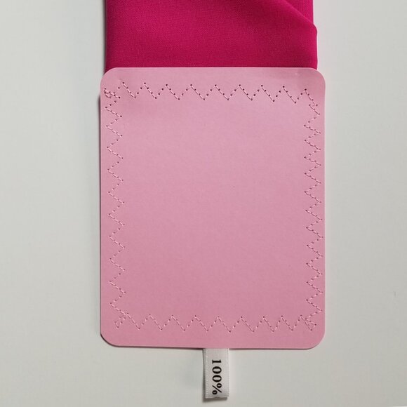 New - Fuchsia Pink Cotton Pre-Folded Pocket Square Handkerchief Insert - Picture 4 of 6